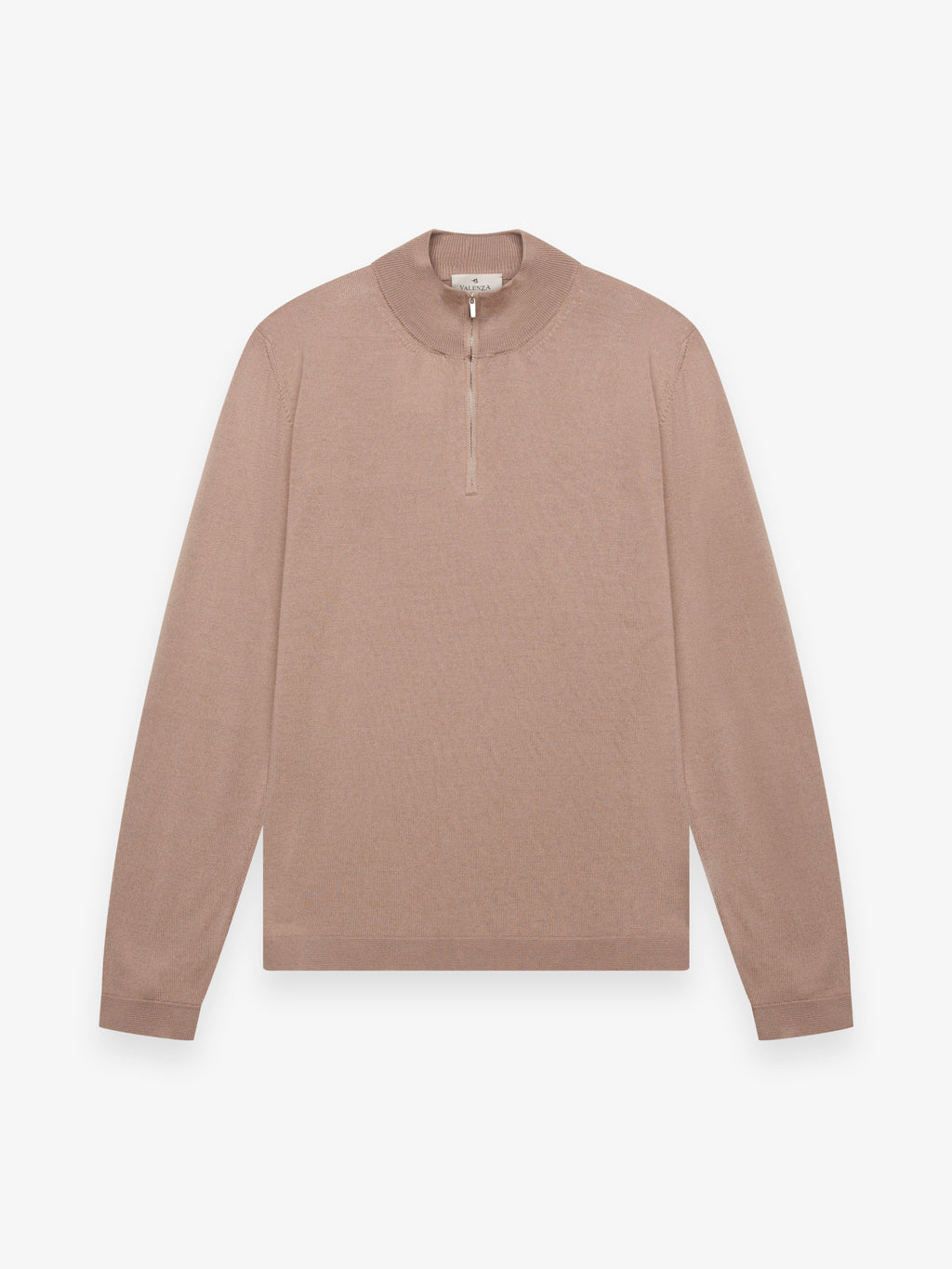 Pull Cashwool en mérinos extrafin à col zippé | Taupe