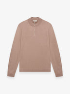 Pull Cashwool en mérinos extrafin à col zippé | Taupe