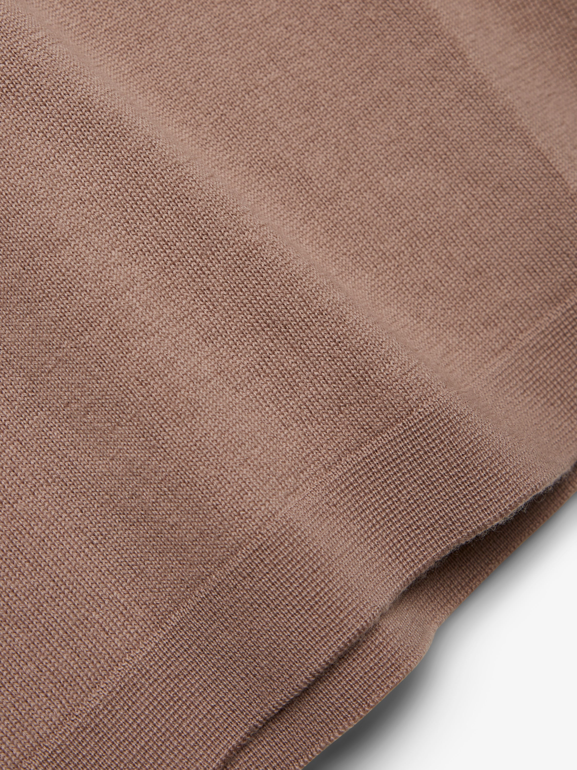 Cashwool Extrafine Merino Quarter Zip | Taupe