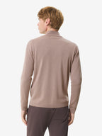 Pull Cashwool en mérinos extrafin à col zippé | Taupe
