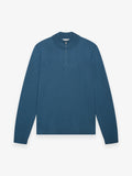 Pull Cashwool en mérinos extrafin à col zippé | Jeans bleus