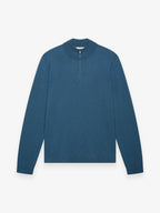 Pull Cashwool en mérinos extrafin à col zippé | Jeans bleus