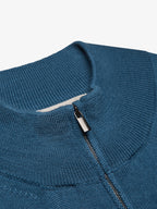Pull Cashwool en mérinos extrafin à col zippé | Jeans bleus