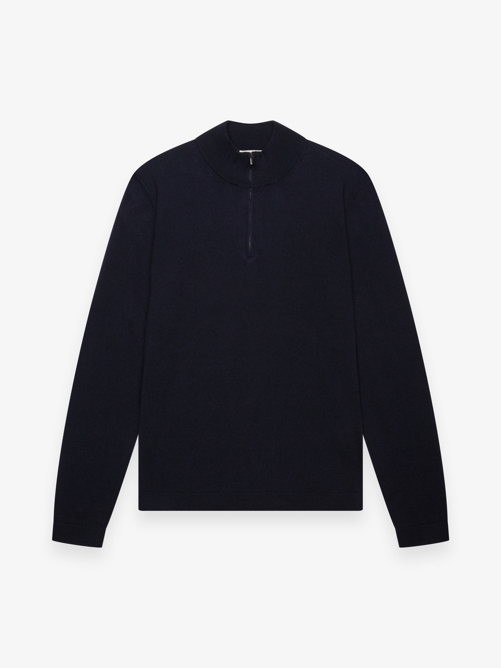 Cashwool Extrafine Merino Quarter Zip | Dark Navy