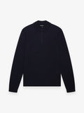 Cashwool Extrafine Merino Quarter Zip | Dark Navy