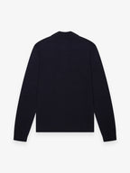 Cashwool Extrafine Merino Quarter Zip | Dark Navy