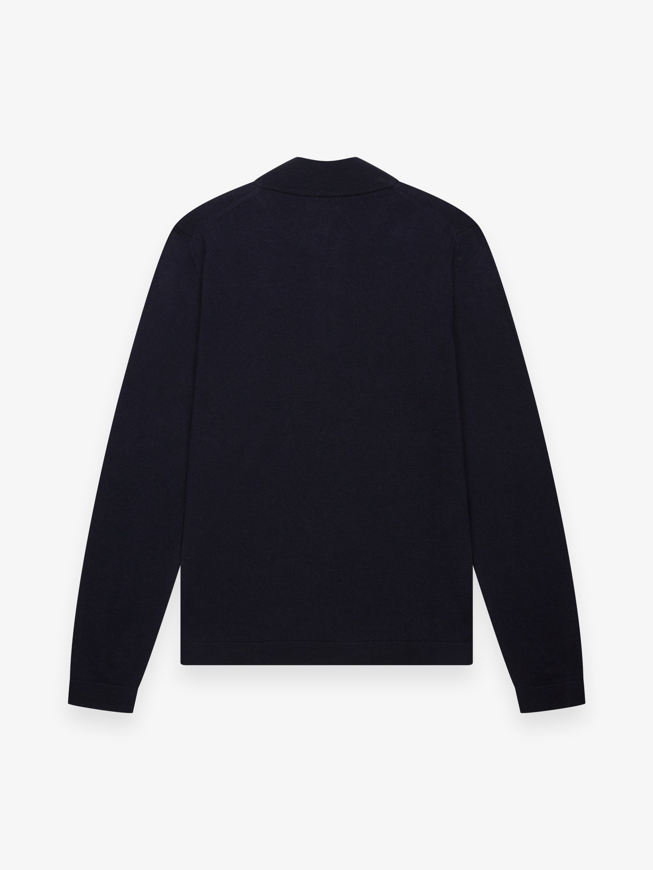 Cashwool Extrafine Merino Quarter Zip | Dark Navy