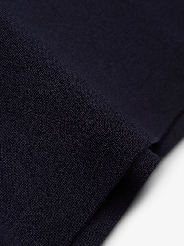 Cashwool Extrafine Merino Quarter Zip | Dark Navy