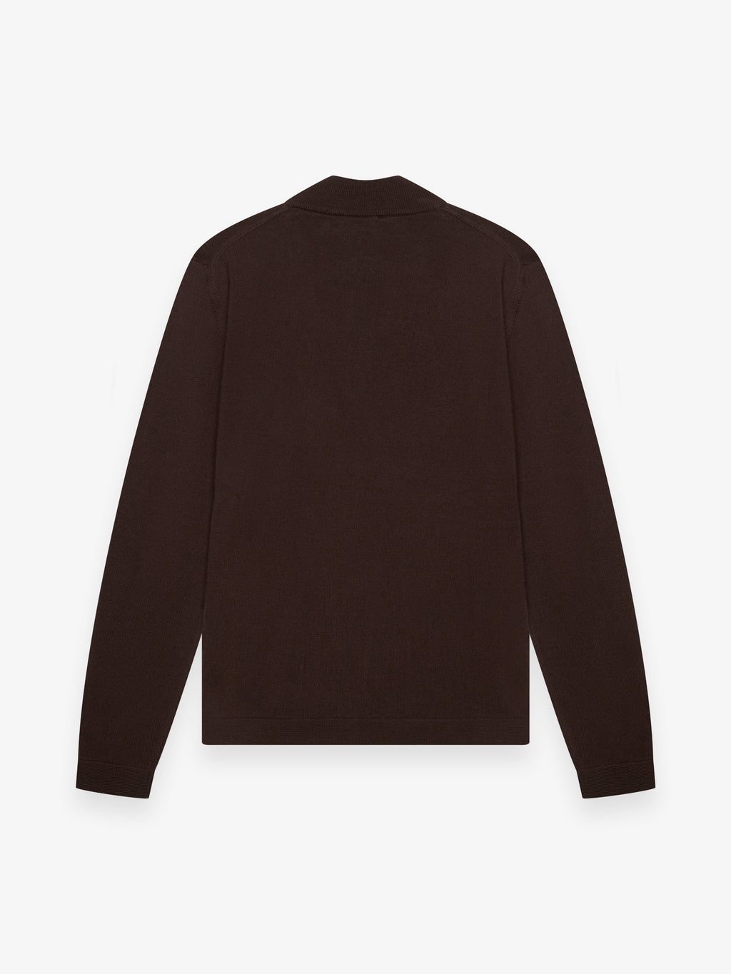 Cashwool Extrafine Merino Quarter Zip | Dark Brown
