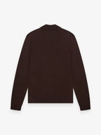 Cashwool Extrafine Merino Quarter Zip | Dark Brown