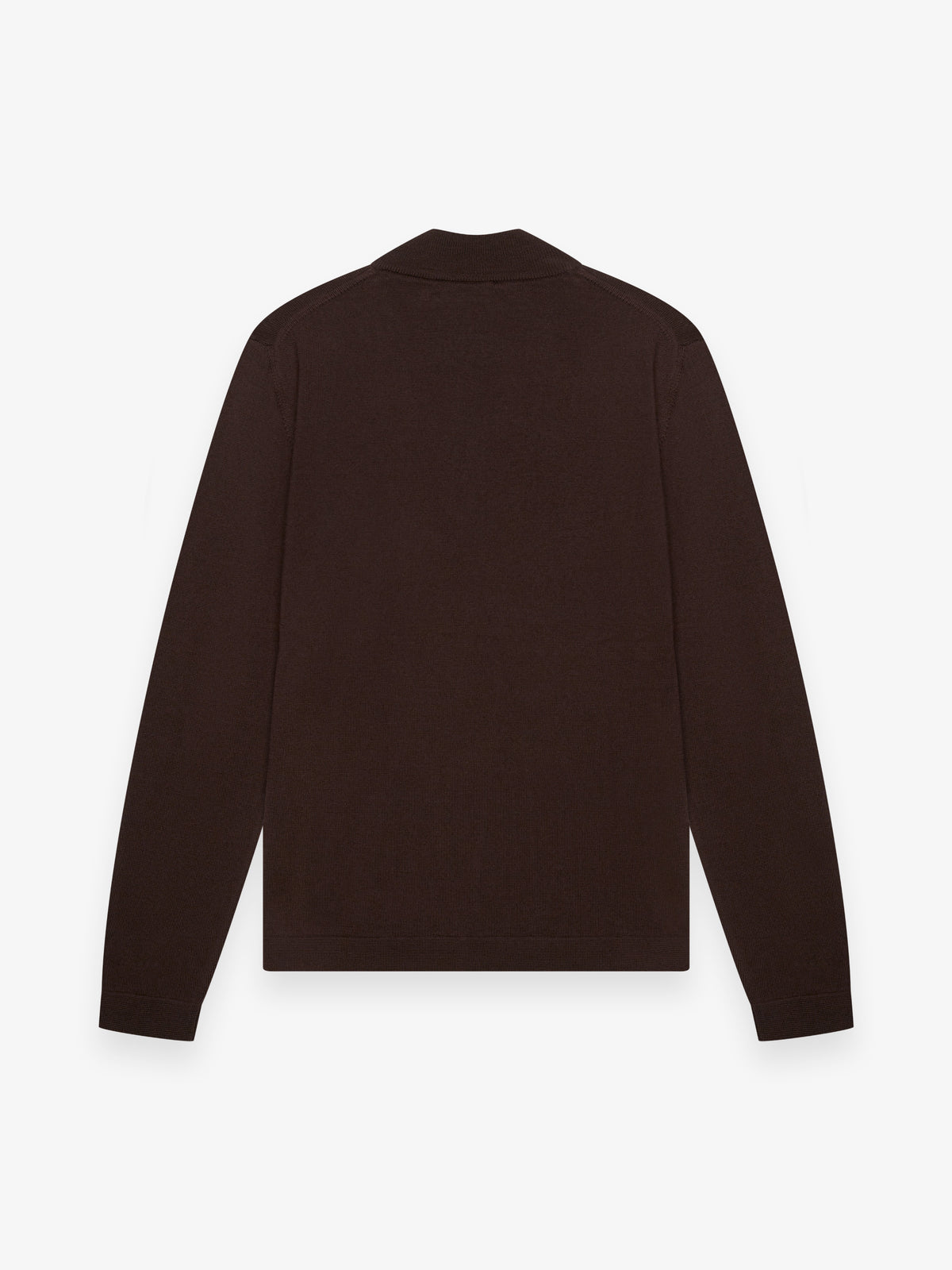 Cashwool Extrafine Merino Quarter Zip | Dark Brown
