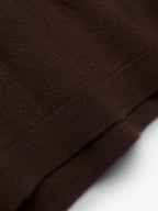 Pull Cashwool en mérinos extrafin à col zippé | Marron foncé