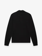 Cashwool Extrafine Merino Quarter Zip | Black