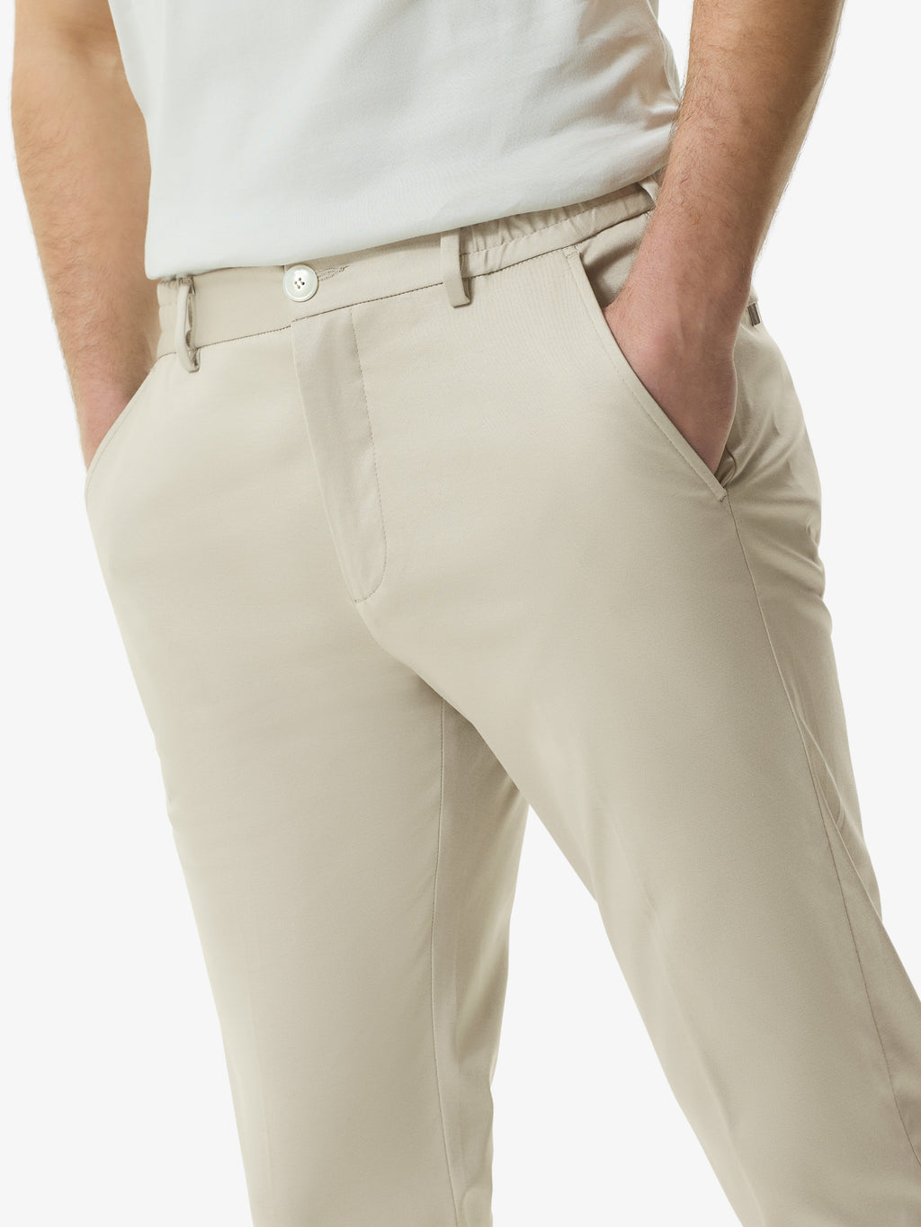 Supima Tapered Trousers | Stone