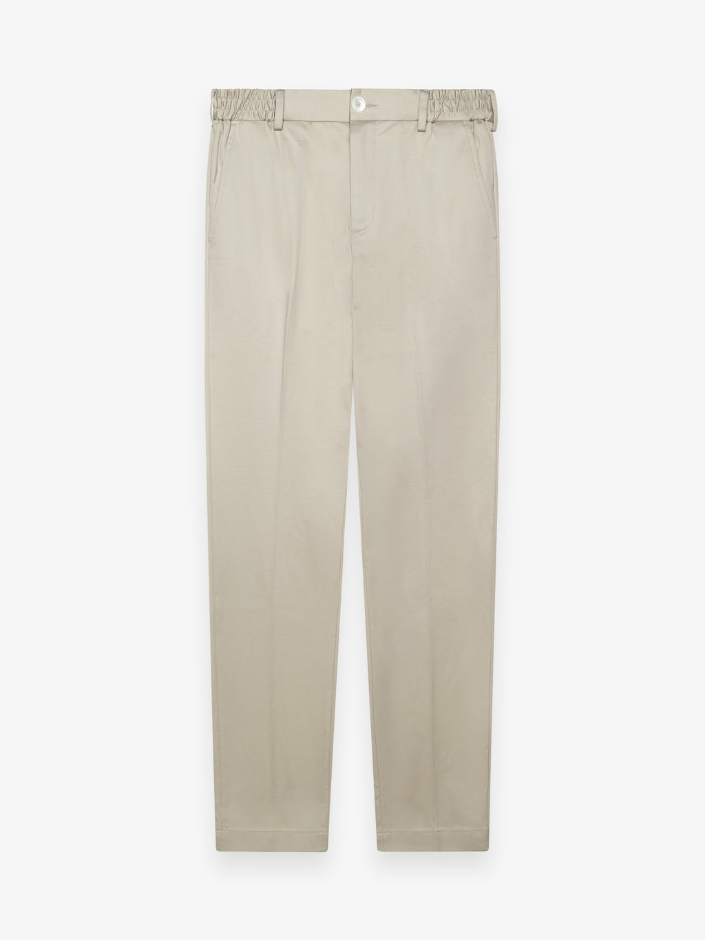 Supima Tapered Trousers | Stone