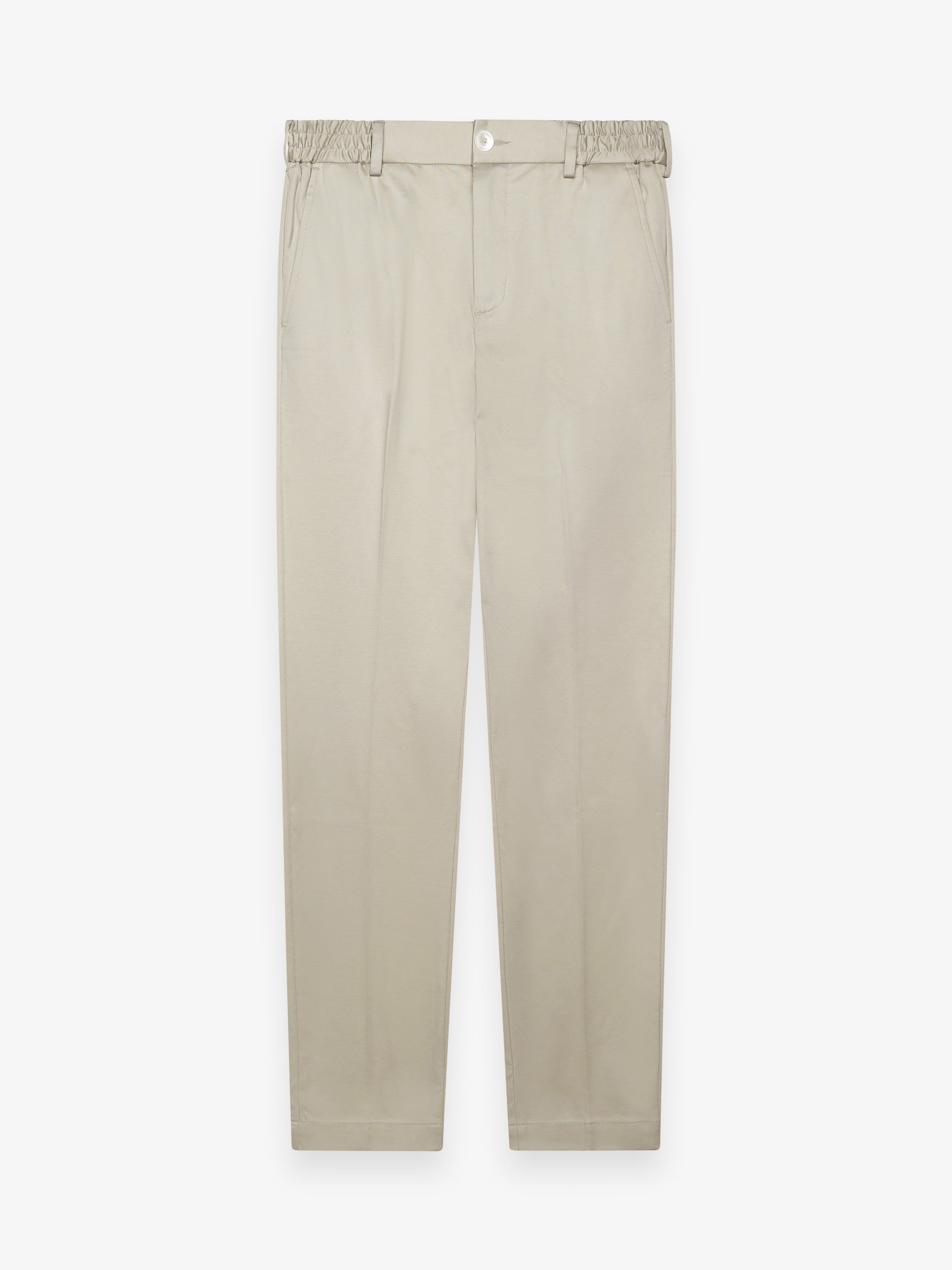 Supima Tapered Trousers | Stone