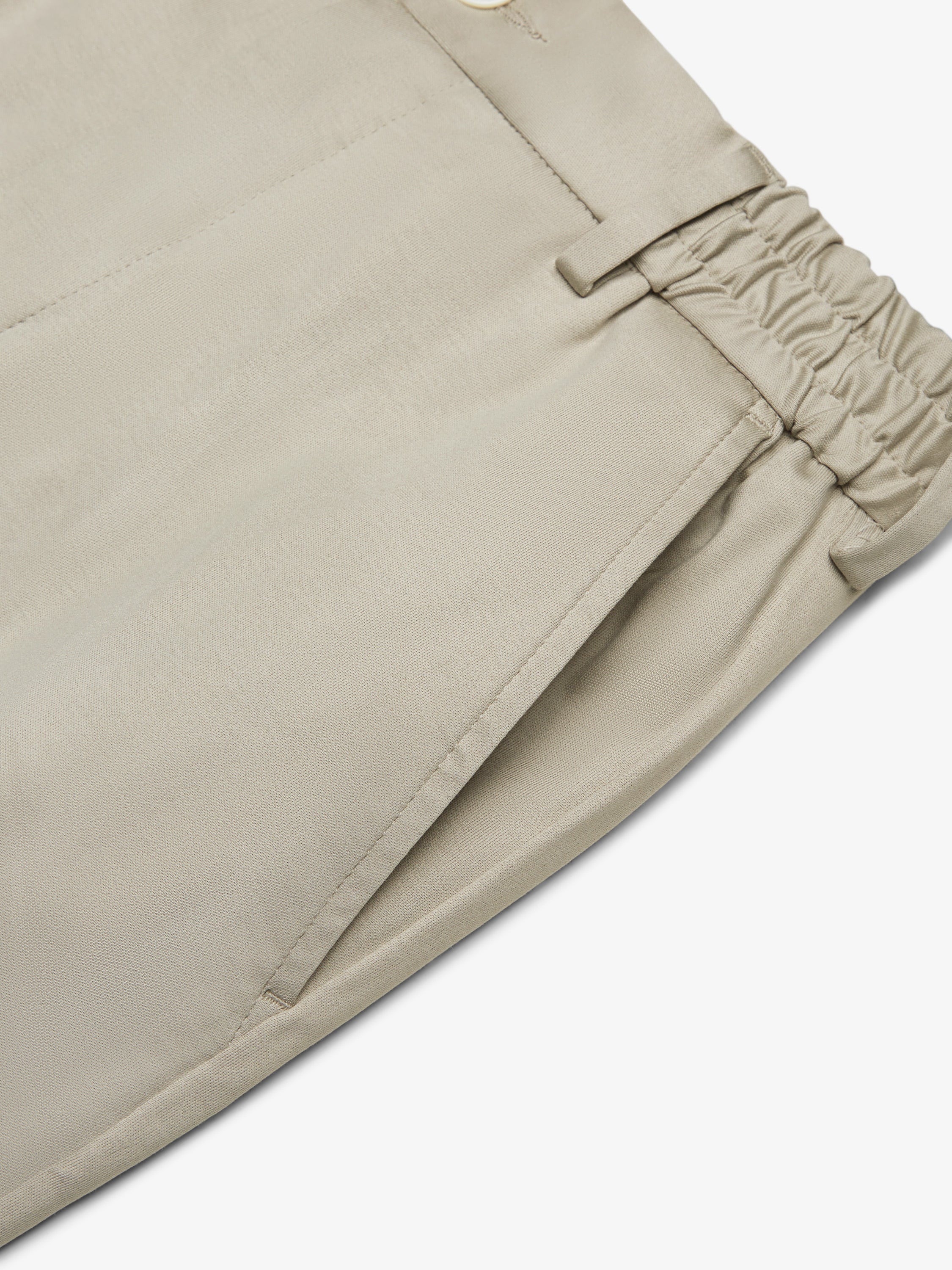 Supima Tapered Trousers | Stone