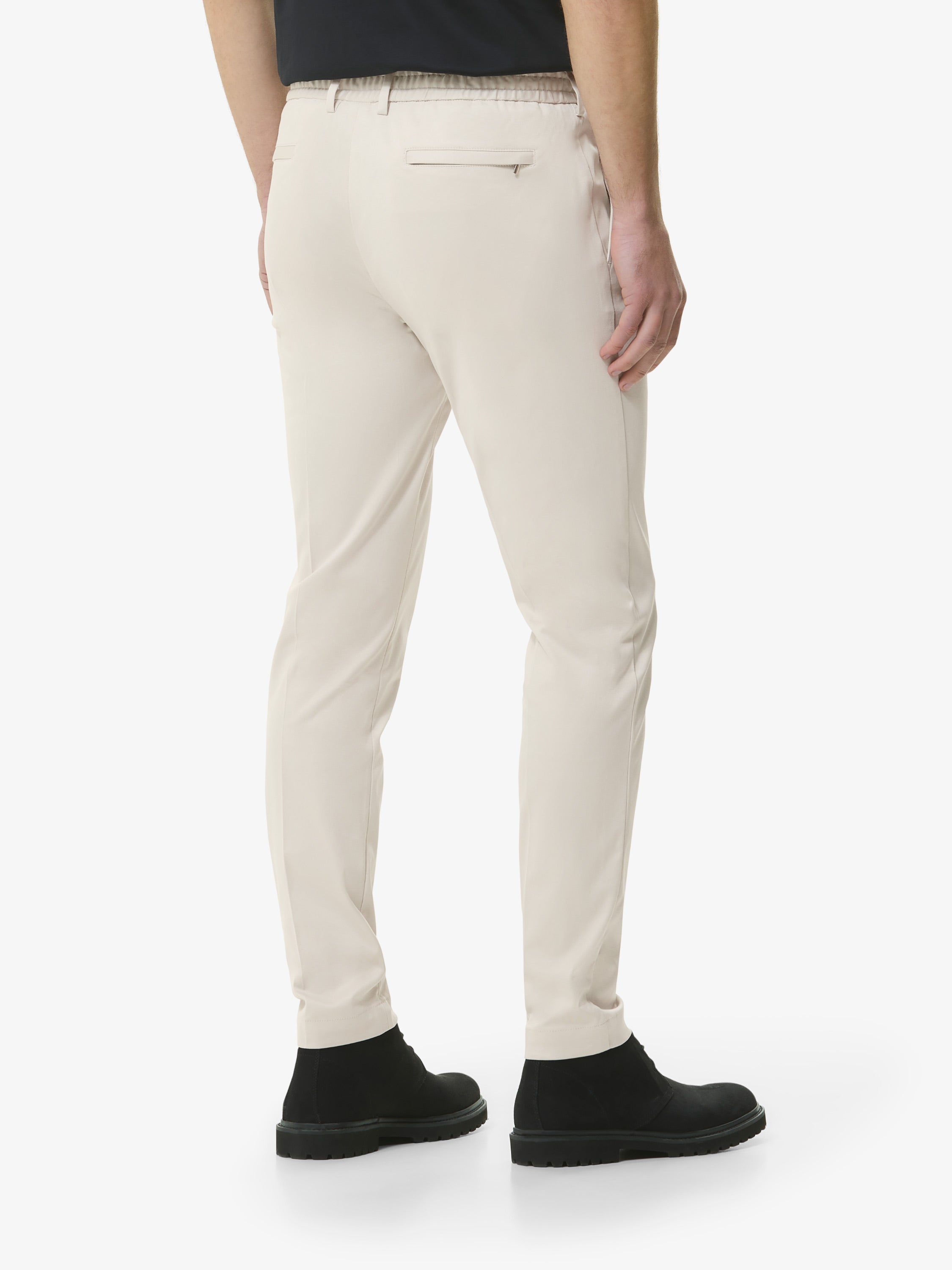 Supima Tapered Trousers | Pearl Grey