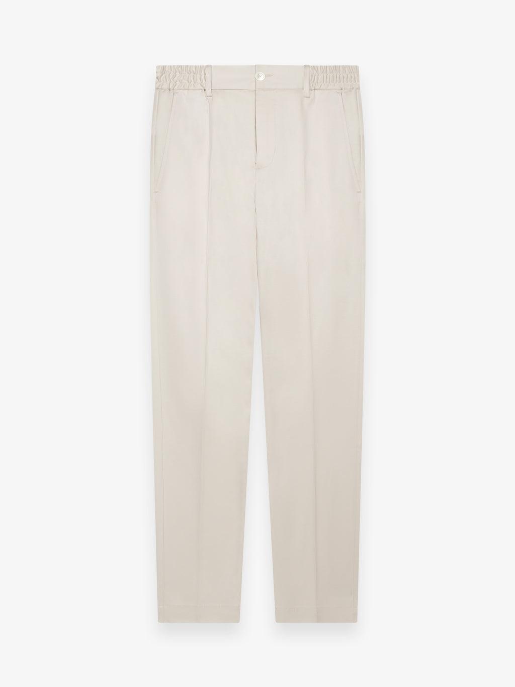 Supima Tapered Trousers | Pearl Grey