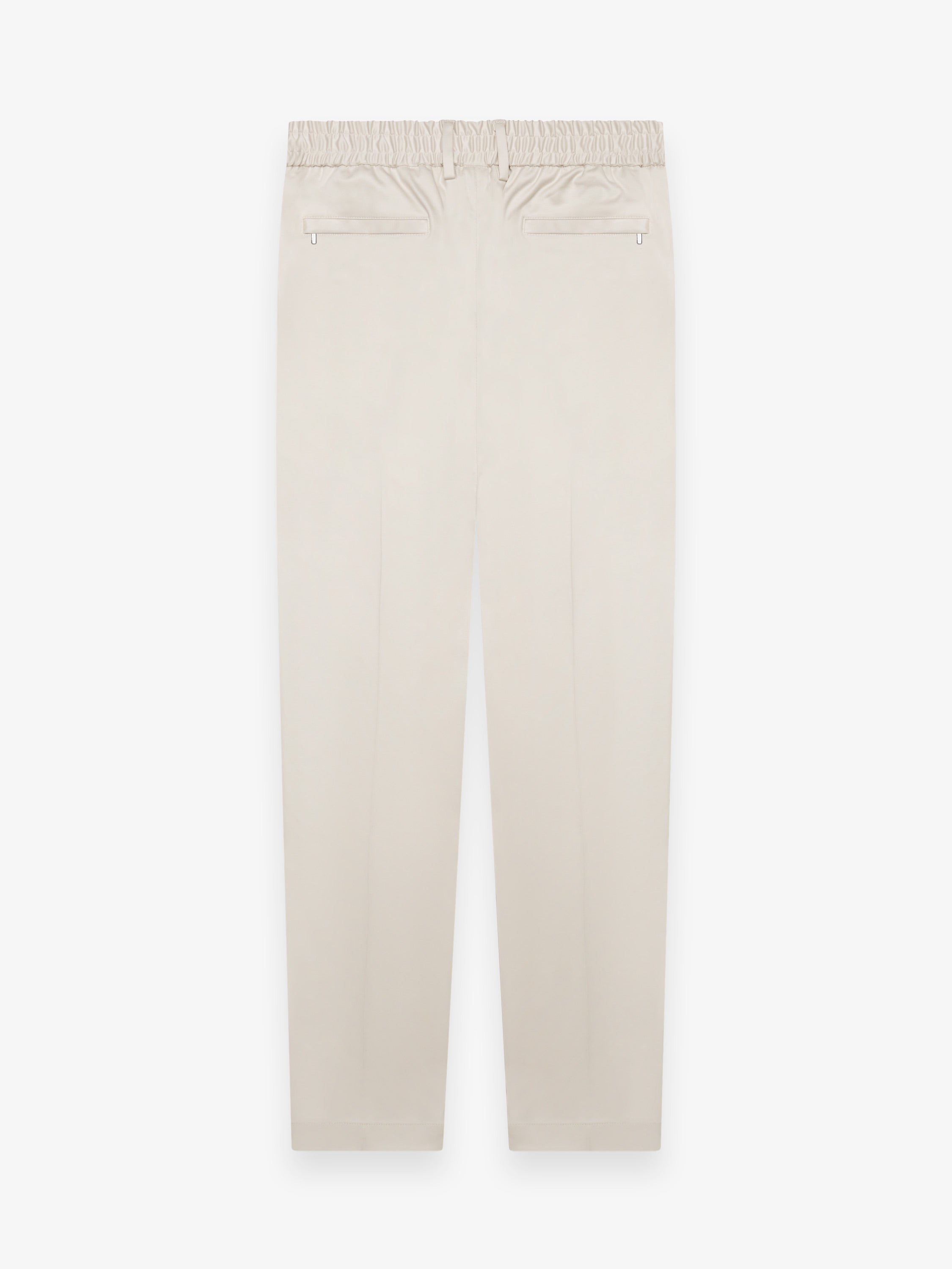 Supima Tapered Trousers | Pearl Grey