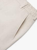 Supima Tapered Trousers | Pearl Grey