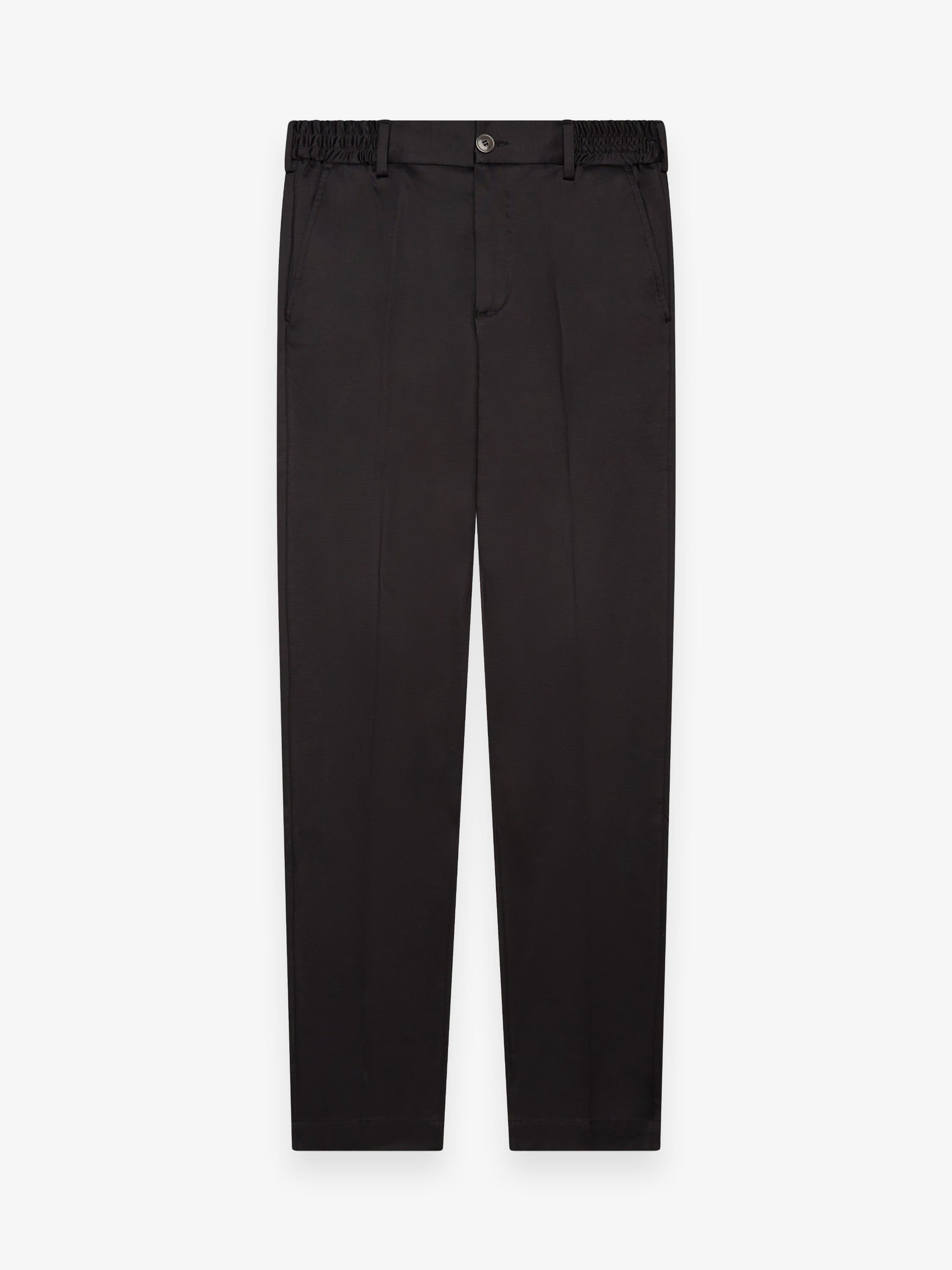 Supima Tapered Trousers | Black