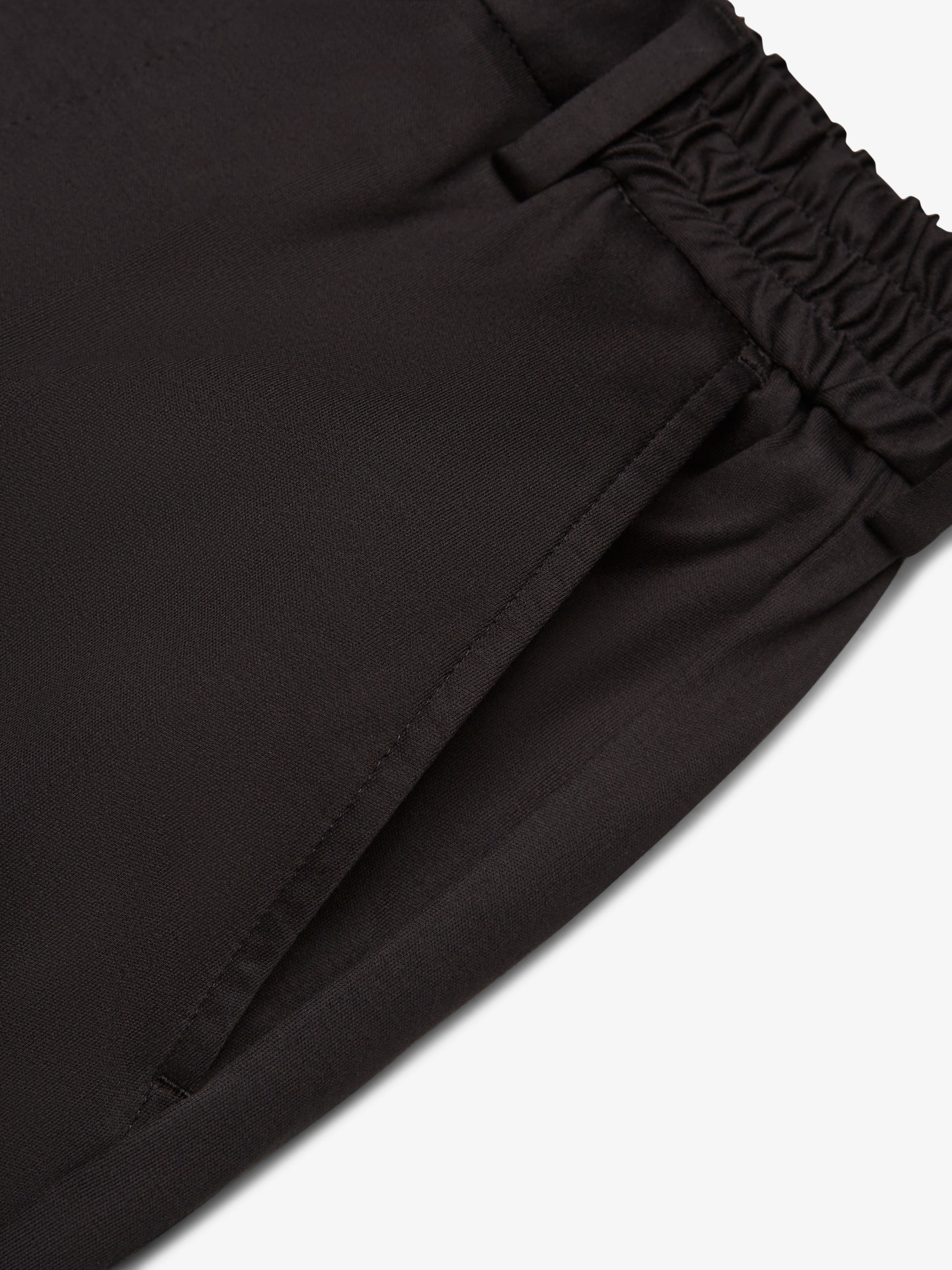 Supima Tapered Trousers | Black