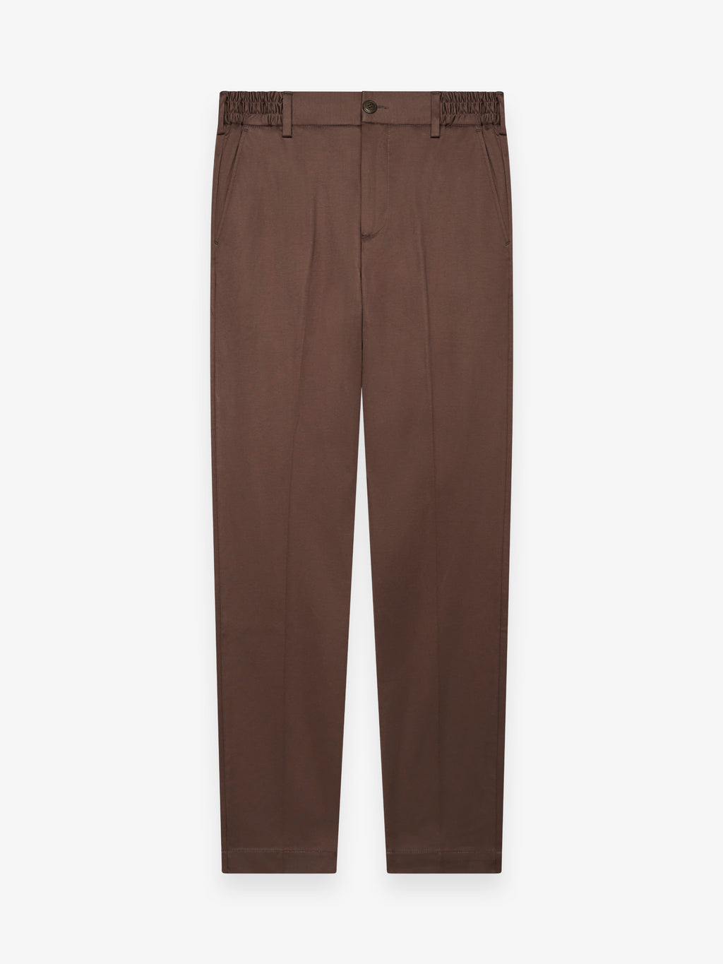 Supima Tapered Trousers | Ebony Brown