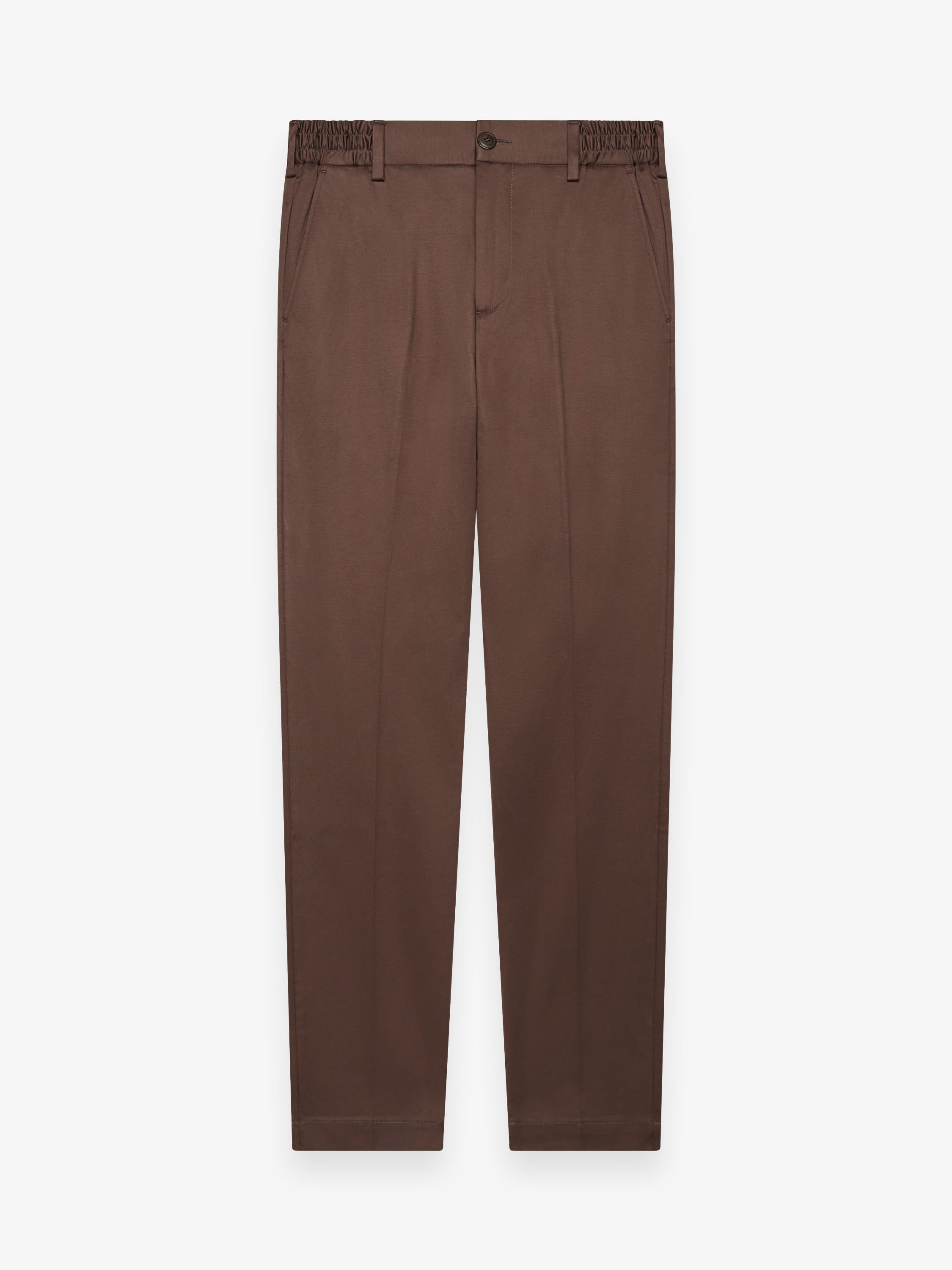 Supima Tapered Trousers | Ebony Brown