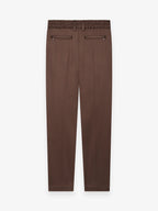 Supima Tapered Trousers | Ebony Brown