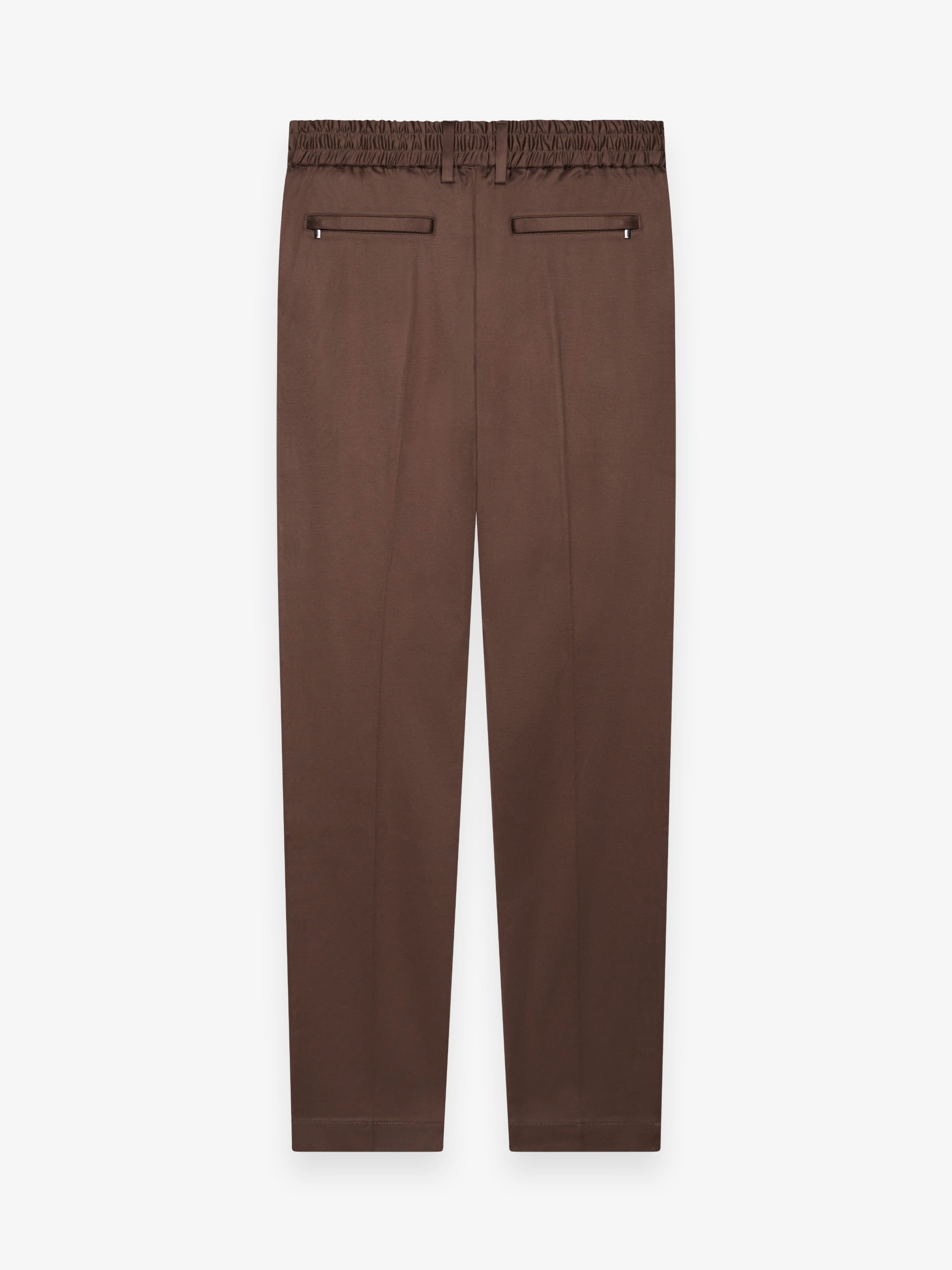 Supima Tapered Trousers | Ebony Brown