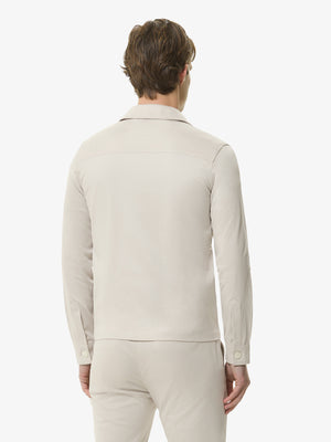 Supima Overshirt | Pearl Grey