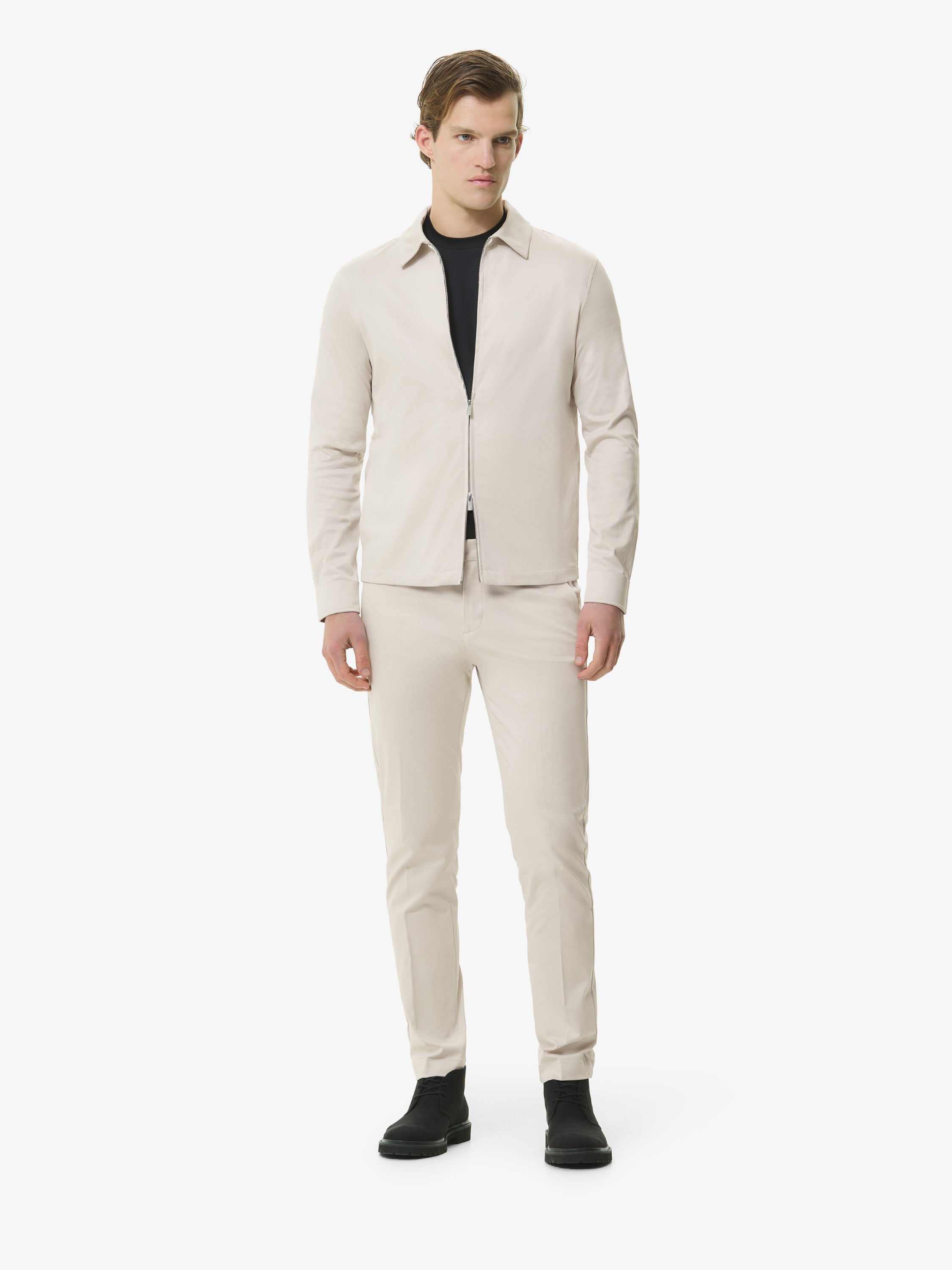 Supima Overshirt | Pearl Grey