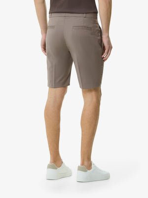 Wool Stretch Bermuda Shorts | Taupe