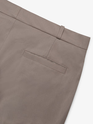 Wool Stretch Bermuda Shorts | Taupe