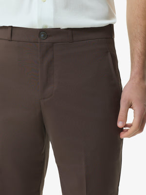 Wool Stretch Bermuda Shorts | Dark Brown