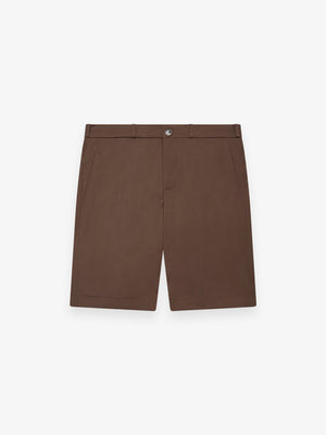 Wool Stretch Bermuda Shorts | Dark Brown
