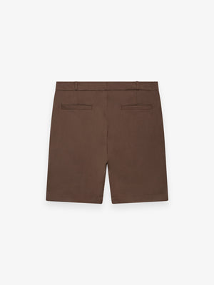 Wool Stretch Bermuda Shorts | Dark Brown
