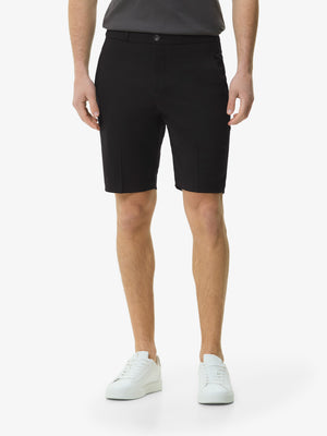 Wool Stretch Bermuda Shorts | Black