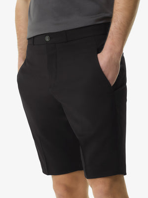 Wool Stretch Bermuda Shorts | Black