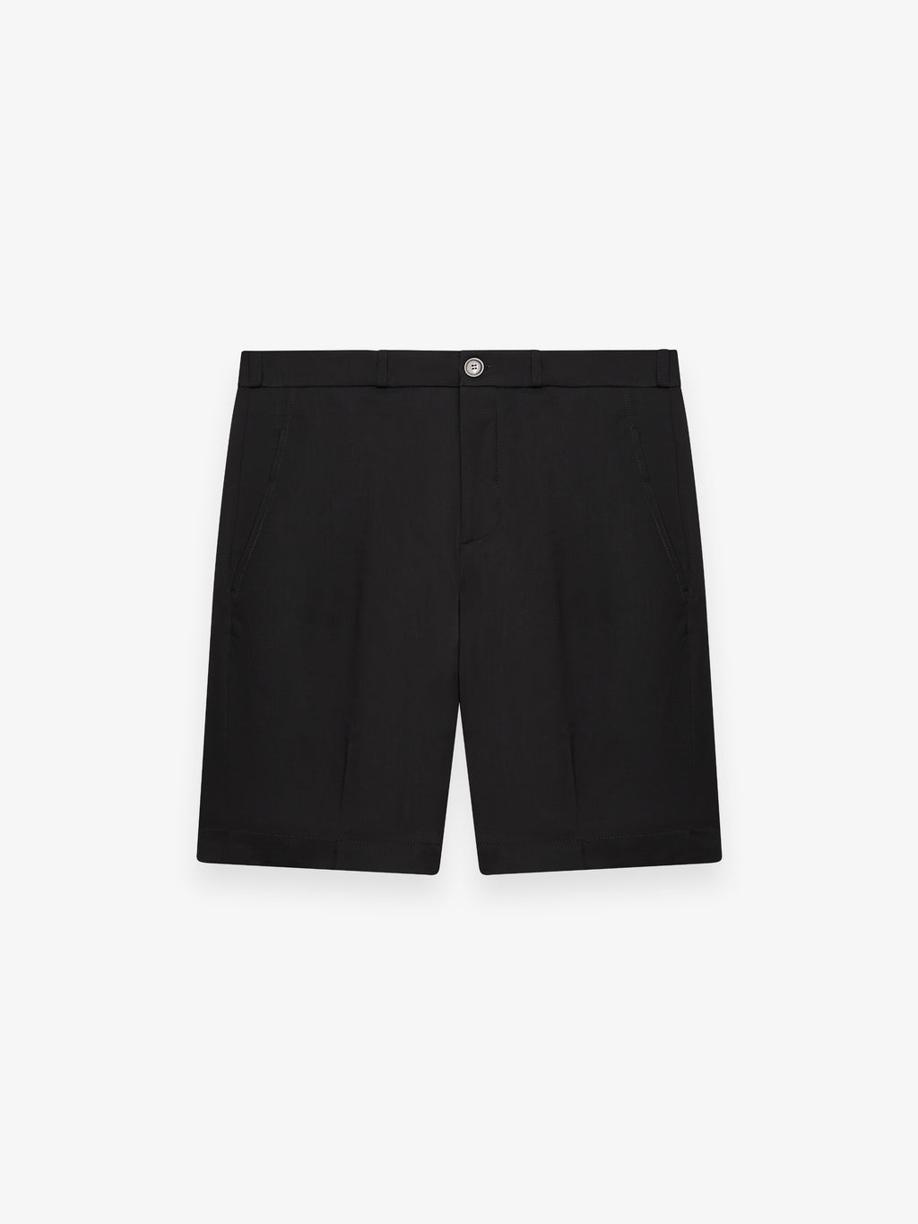 Wool Stretch Bermuda Shorts | Black