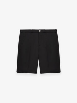 Wool Stretch Bermuda Shorts | Black