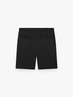 Wool Stretch Bermuda Shorts | Black