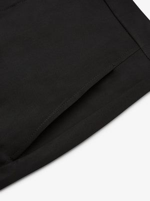 Wool Stretch Bermuda Shorts | Black