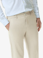 Wool Stretch Trousers | Stone