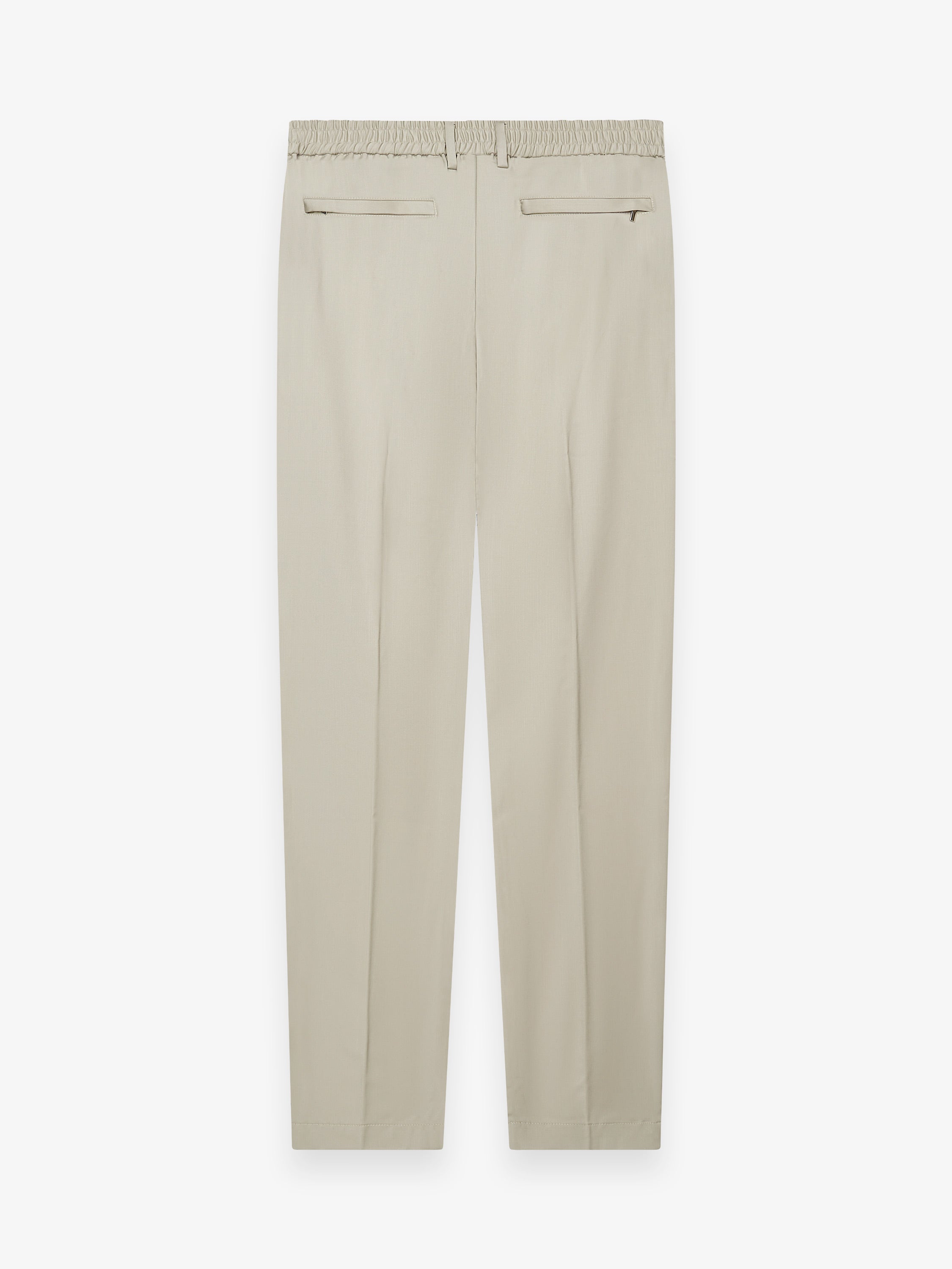 Wool Stretch Trousers | Stone