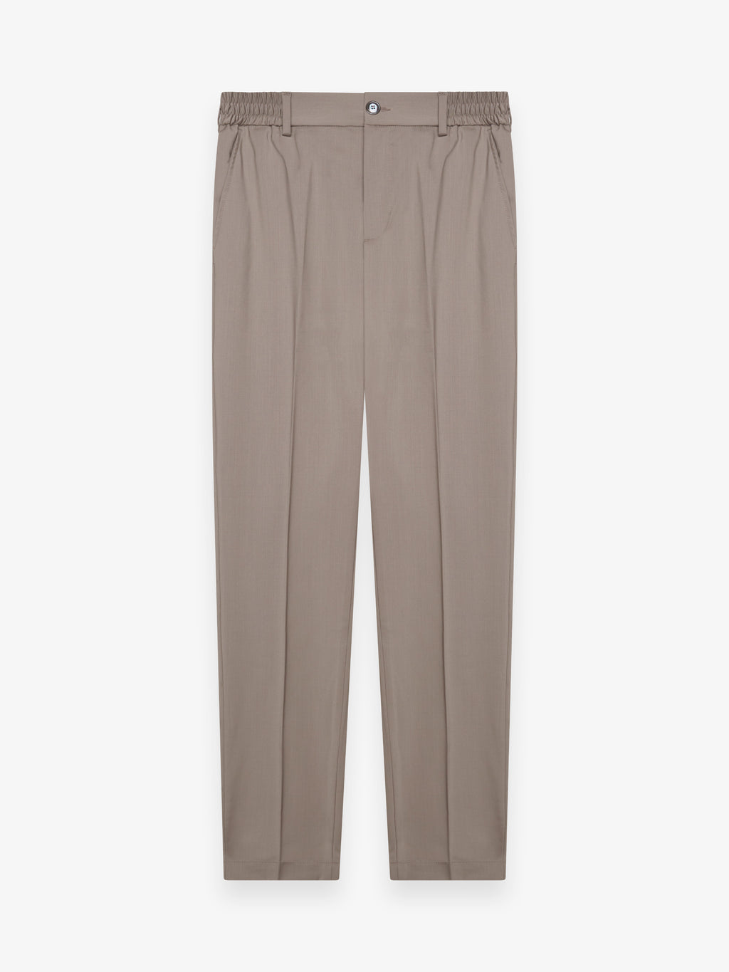 Wool Stretch Trousers | Taupe