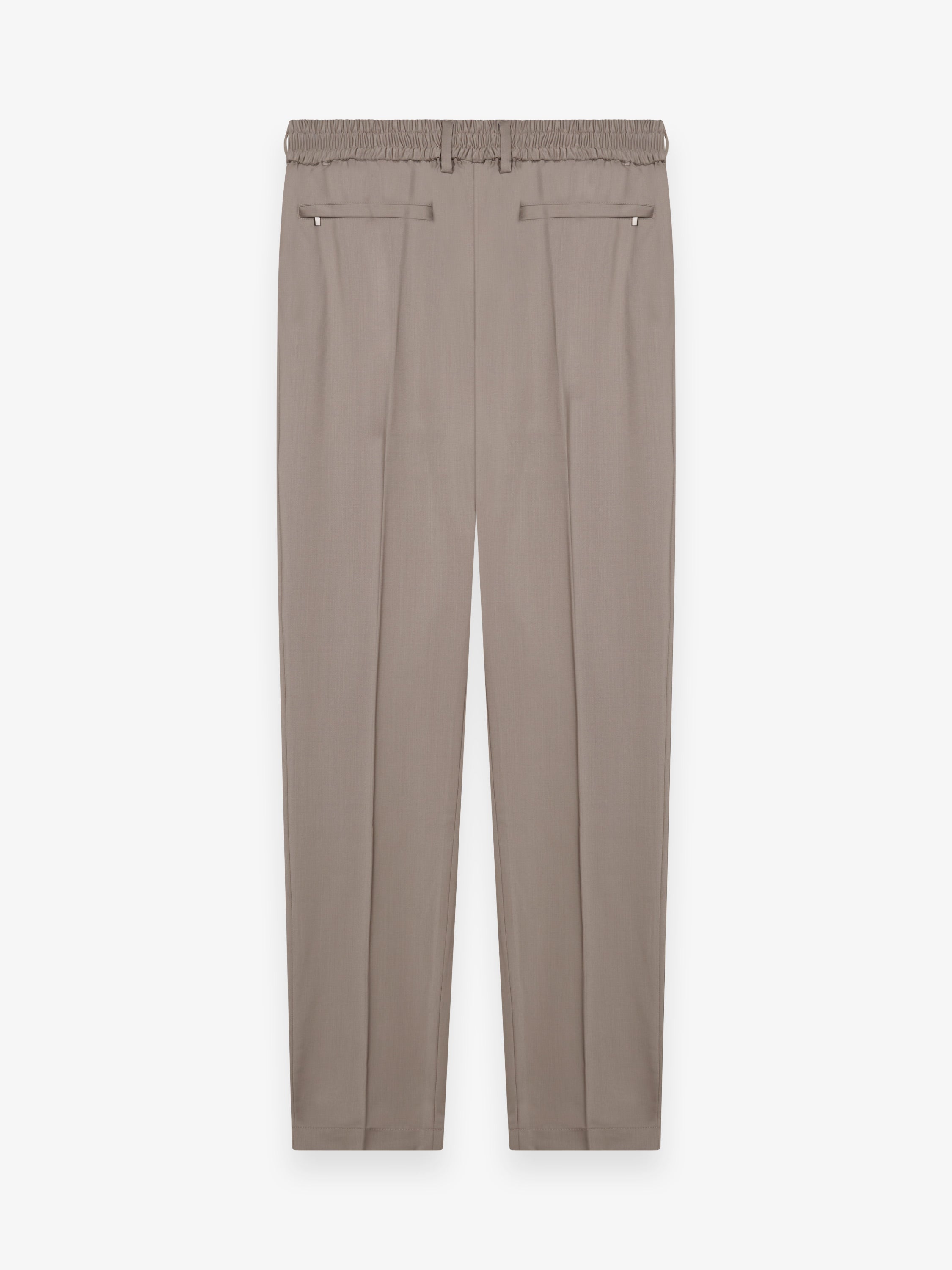 Wool Stretch Trousers | Taupe