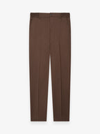 Wool Stretch Trousers | Dark Brown