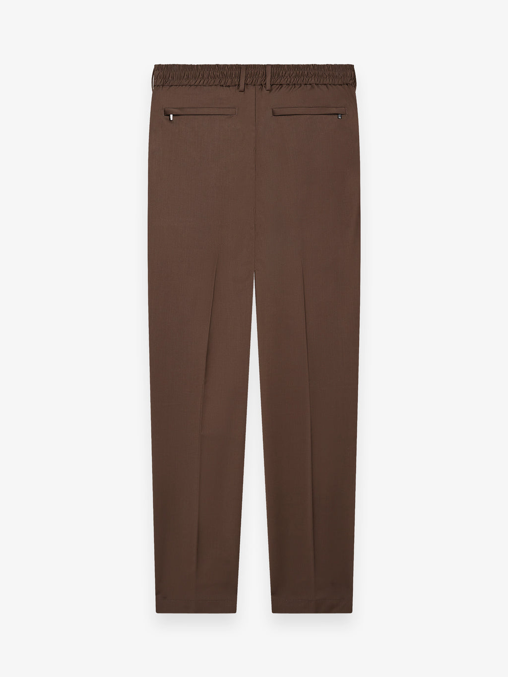 Wool Stretch Trousers | Dark Brown